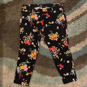 Black Floral Pixie Pant